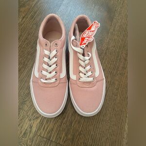 Vans Women’s Old Skool Sneakers in Blush Pink and White